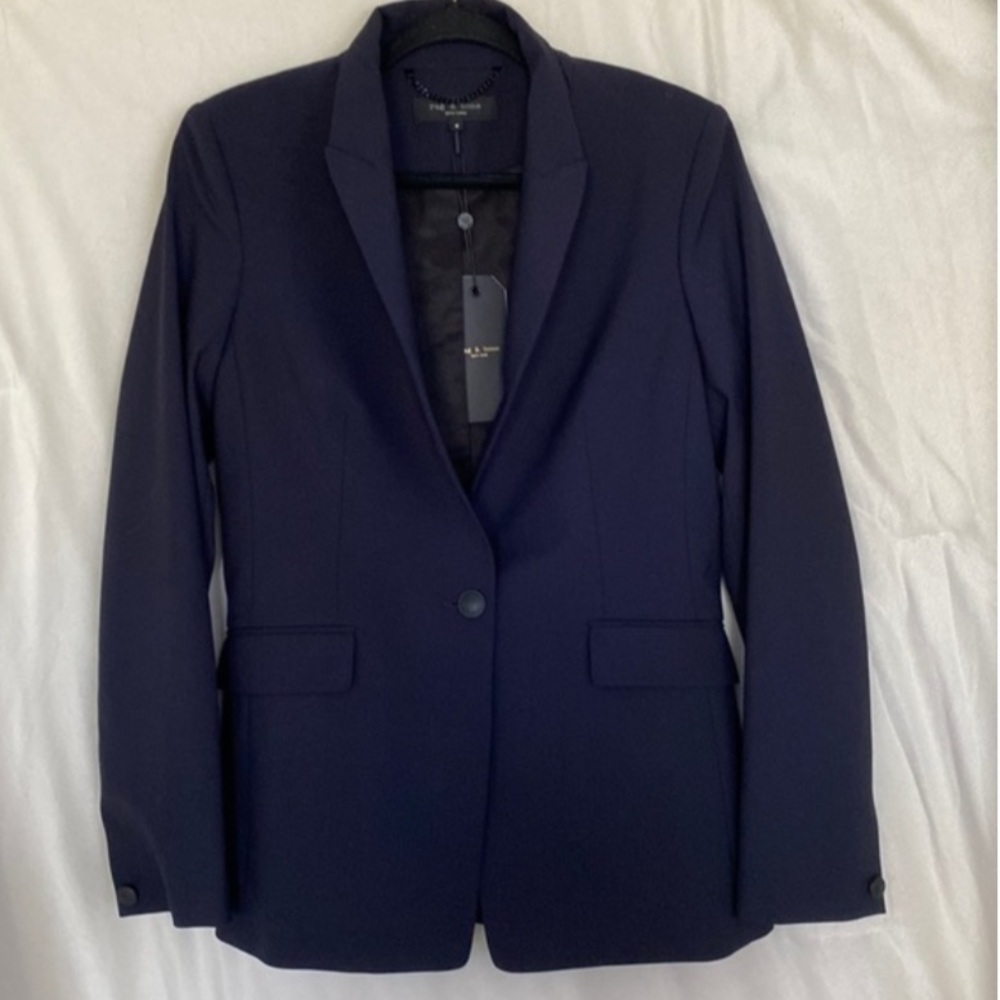 Rag & Bone 100% cotton Women Navy blazer